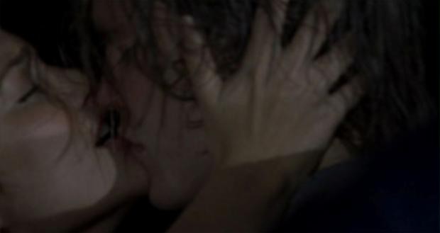 Dimitri and Rose kissing